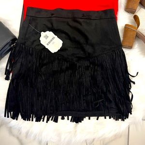 Altar’d State Black Fringe Skirt Size S